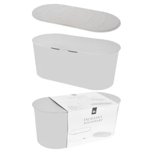 Bread Bin Storage Box Kitchen Food Loaf Container with Cutting Board Lid Plastic