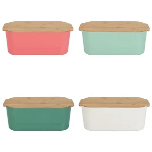 Bread Bin Loaf Food Storage Box Kitchen Canister with Cutting Chopping Board Lid
