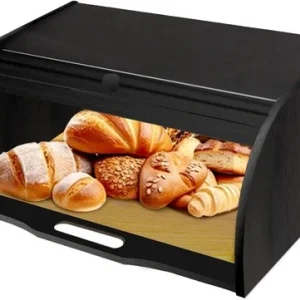 Bread Bin Kitchen Storage Box with Lid Eco Friendly Bread Loaf Container Large